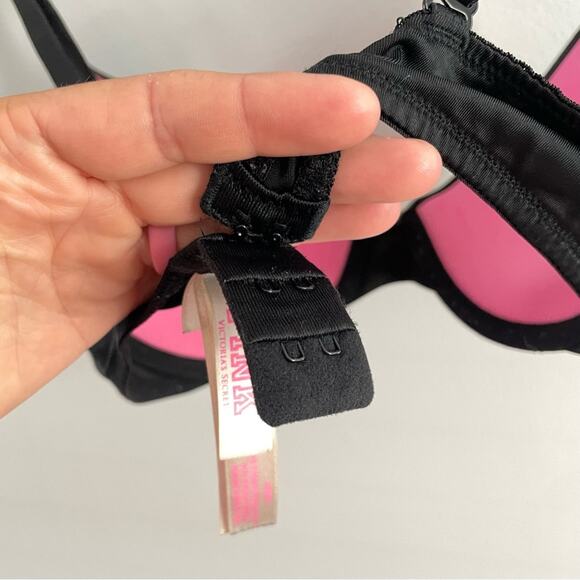 PINK Victoria’s Secret | Women’s Solid Black Wear Everywhere Push-Up Bra 32D - Picture 8 of 8